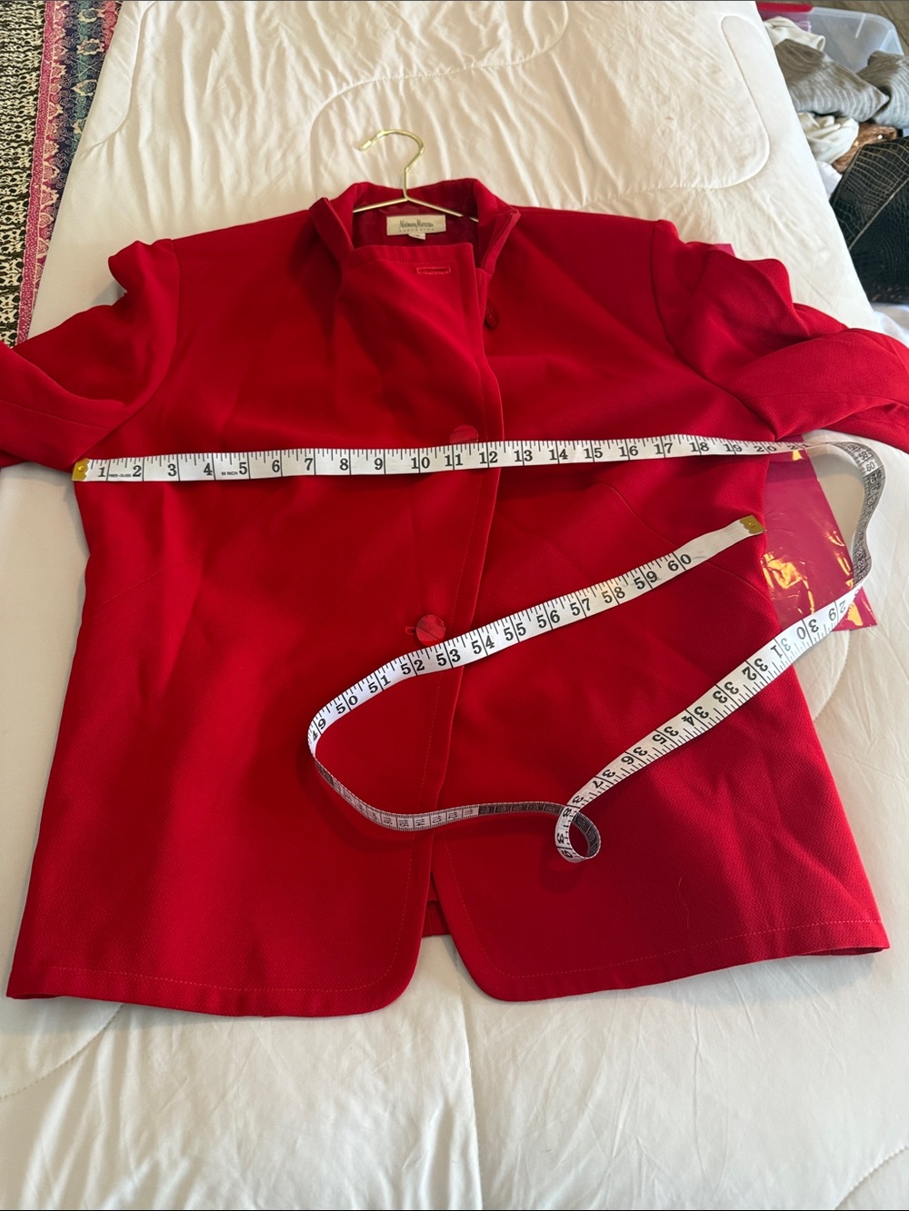Neiman Marcus Vibrant Red Women's Blazer - Picture 7 of 9